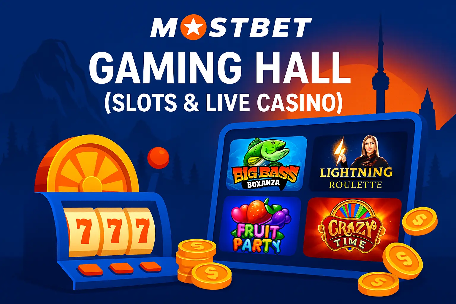 Gaming hall (slots & live casino)